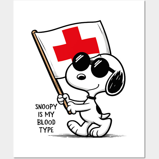 Snoopy is My Blood Type Gen Z Wall Art by Julorzo